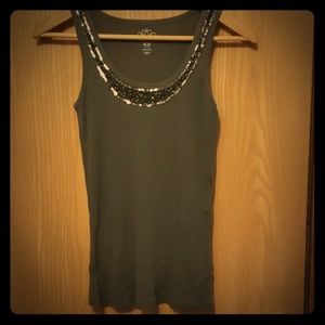 Old Navy grey sparkly tank M